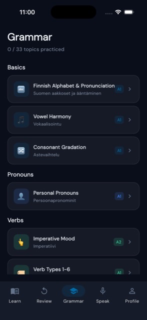 Grammar & 15 cases