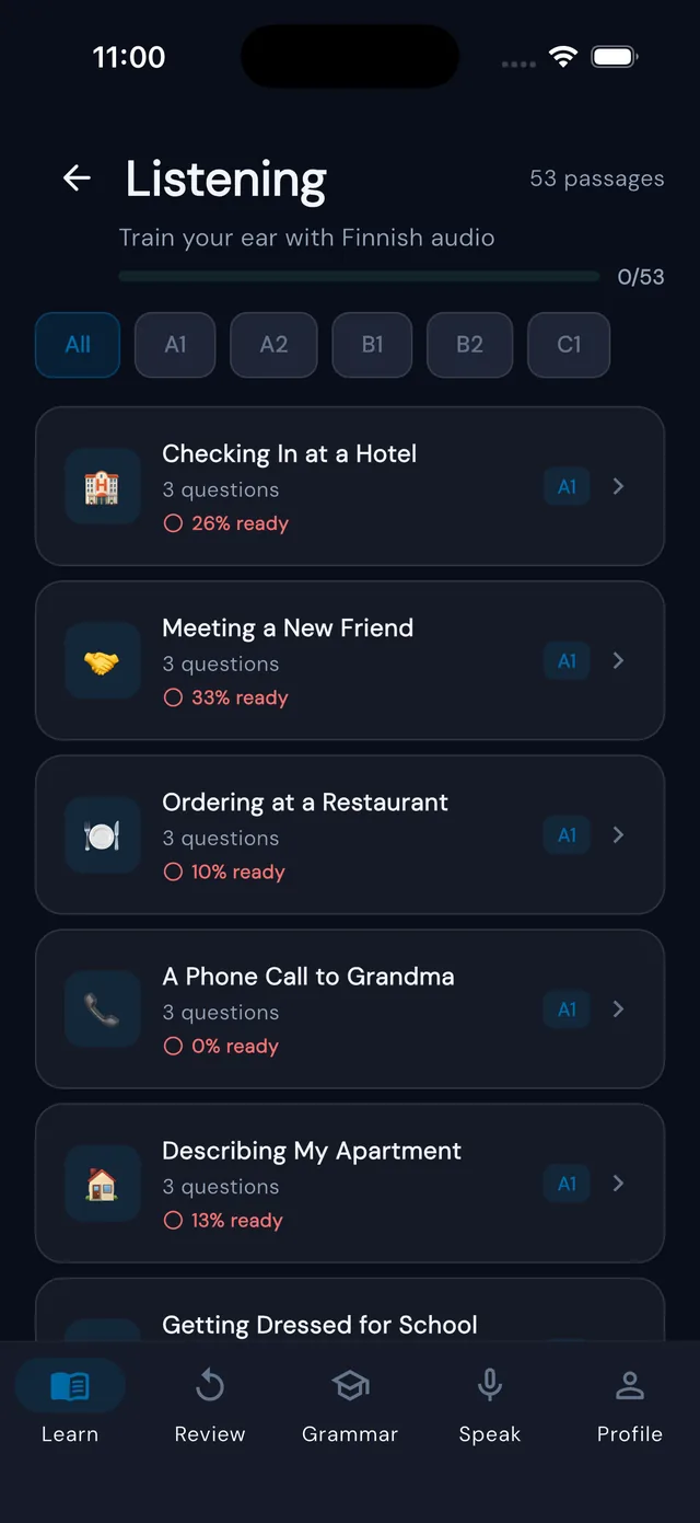 Listening practice